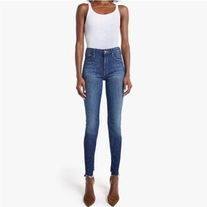 MOTHER The Looker Two Step Ankle Fray Jeans